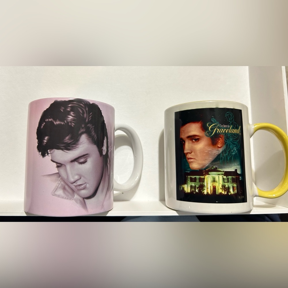 Lot of 2 ELVIS PRESLEY mugs